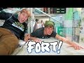 BLACK FRIDAY TOILET PAPER FORT! (We Got Caught!)