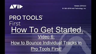 How to Bounce Individual Tracks in Pro Tools First!