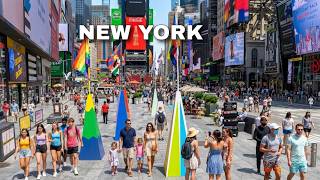 Walking from 34th Street Herald Square to Times Square | NYC Summer Walk 2021