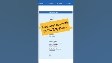 Master Purchase Entry with GST in Tally Prime ✨
