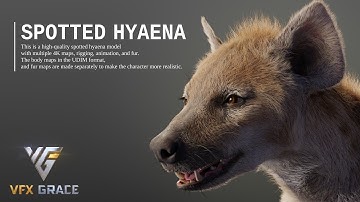 CGI 3D Animated Animal in Blender | Spotted Hyena