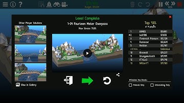 Poly Bridge 2 1-04: Fourteen Meter Overpass