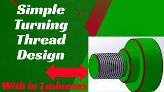 How to Create External Thread on Simple OD in SOLIDWORKS | Step-by-Step Tutorial