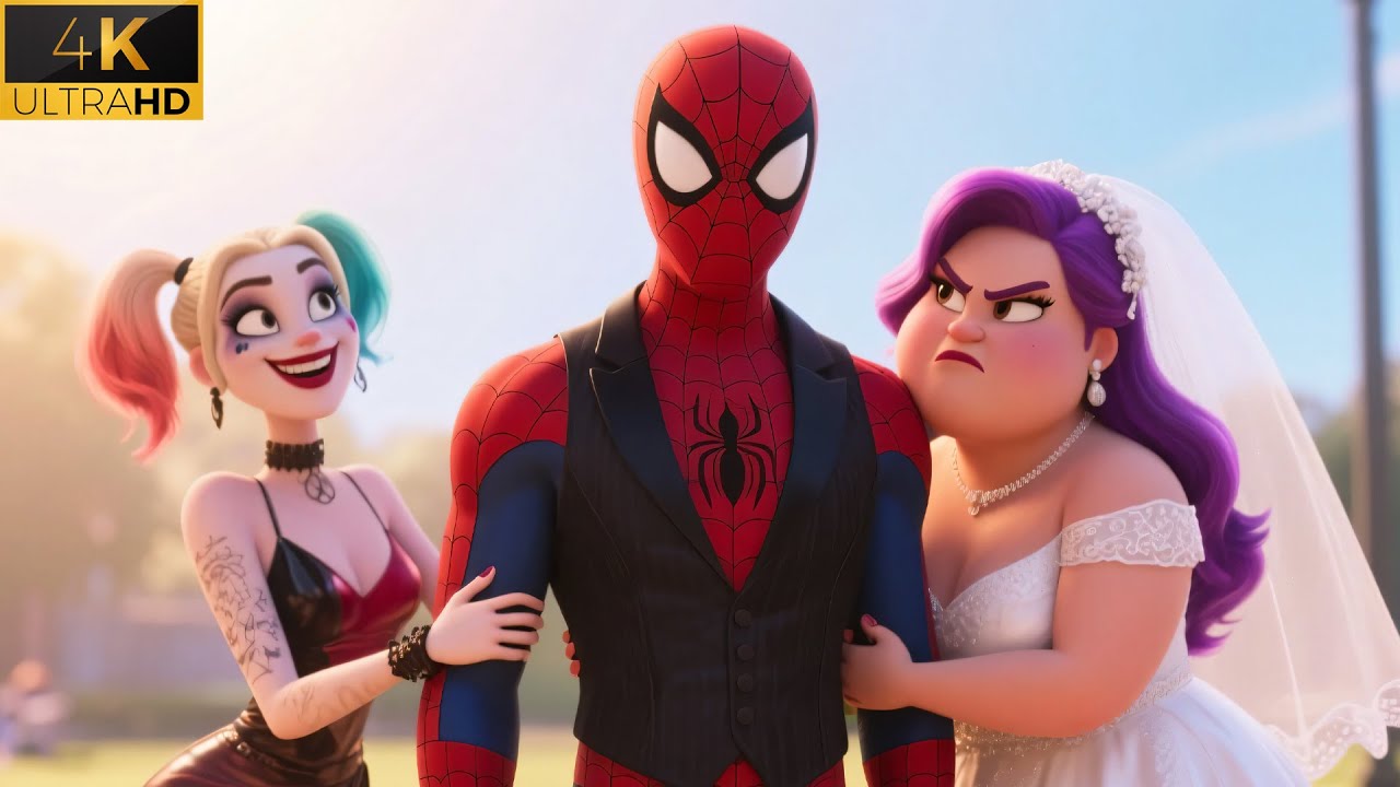 Drama! Spider-Man Leaves His Plus-Size Wife Gwen for Harley Quinn?! | SpiderMan Drama 