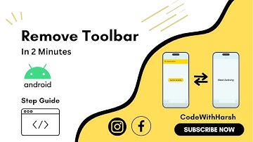 How to Remove Toolbar or Add Toolbar in Android Studio