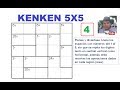 (4) Cómo resolver un KENKEN de 5x5.