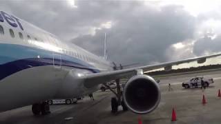 Interjet 2315 Airbus A321 CUN-MEX Cancun - Cd de Mexico full flight pax view vuelo completo