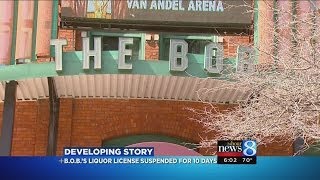B.O.B.'s liquor license suspended for 10 days