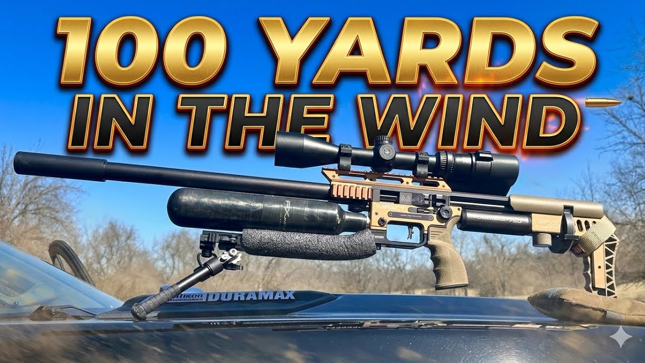 Пневматическая винтовка FX Impact M4 калибра .22 – тест точности на 50 и 100 ярдов при ветре! (Бе...