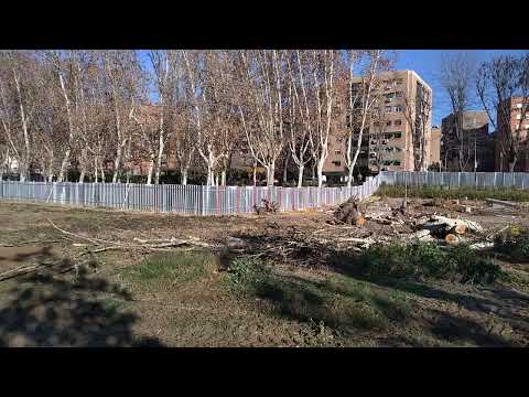 Obras de la Línea 11 de Metro en Madrid Río