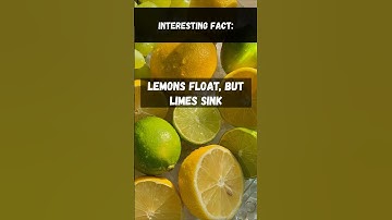 Fascinating Fact: Lemons Float, but Limes Sink | #interestingfacts