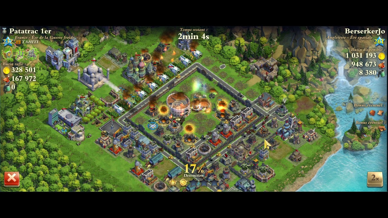 DomiNations RAID PATATRAC 232 contre 261