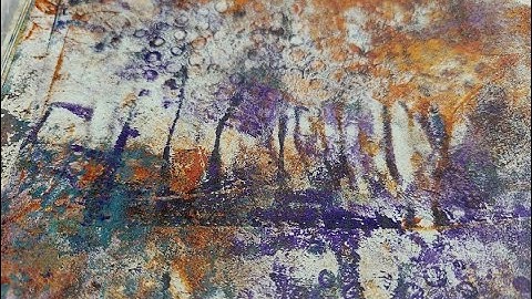 Gel Print Quote Journal Video 3 Background Flip Through