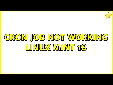 Cron job not working Linux Mint 18