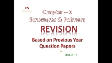 Structures and Pointers - Revision