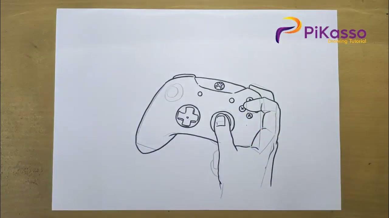 How to Draw a XBOX Controller Easy step by step YouTube