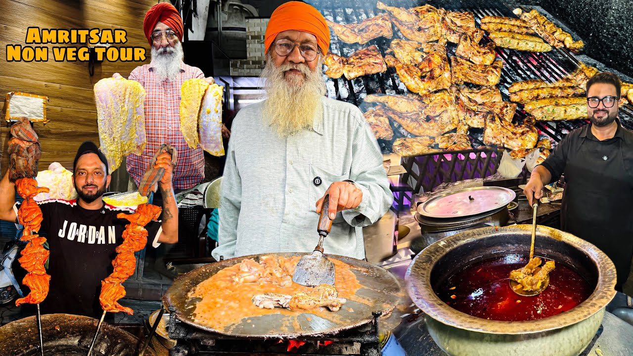5 Best Non Veg Street Food In Amritsar | Desi Ghee Mutton & Chicken | Amritsar Street Food