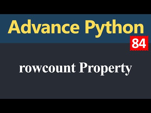 rowcount Property in Python (Hindi)