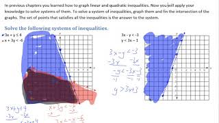 Algebra 2 Lesson 3.4 - Graphing Systems of Inequalities