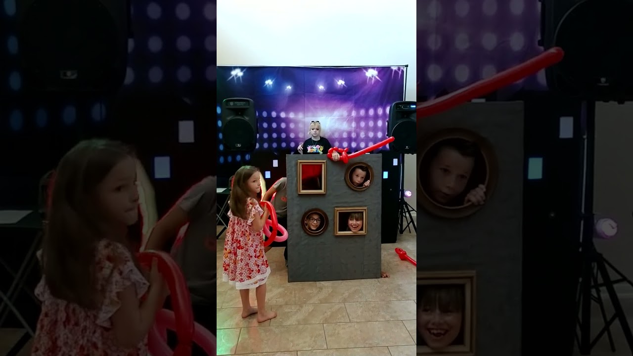 Houston DJ Party for unexpected activities including family wall photo prop at katy birthday party