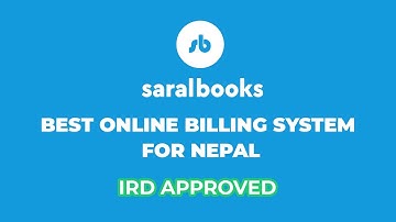 saralbooks billing system for Nepal