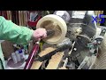 Woodturning:  Rough Turning a Very Wet/Fresh Beech Bowl Pt. 2, The Inside.