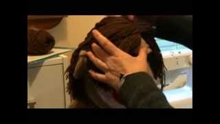 Making a yarn wig for a puppet