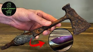 Restoring a DDR (GDR) multitool axe (purple heart handle) I Dr. Hut of Handcraft