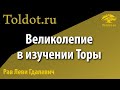 Величие Торы и повседневность бытия. Точка соприкосновения. Рав Леви Гдалевич