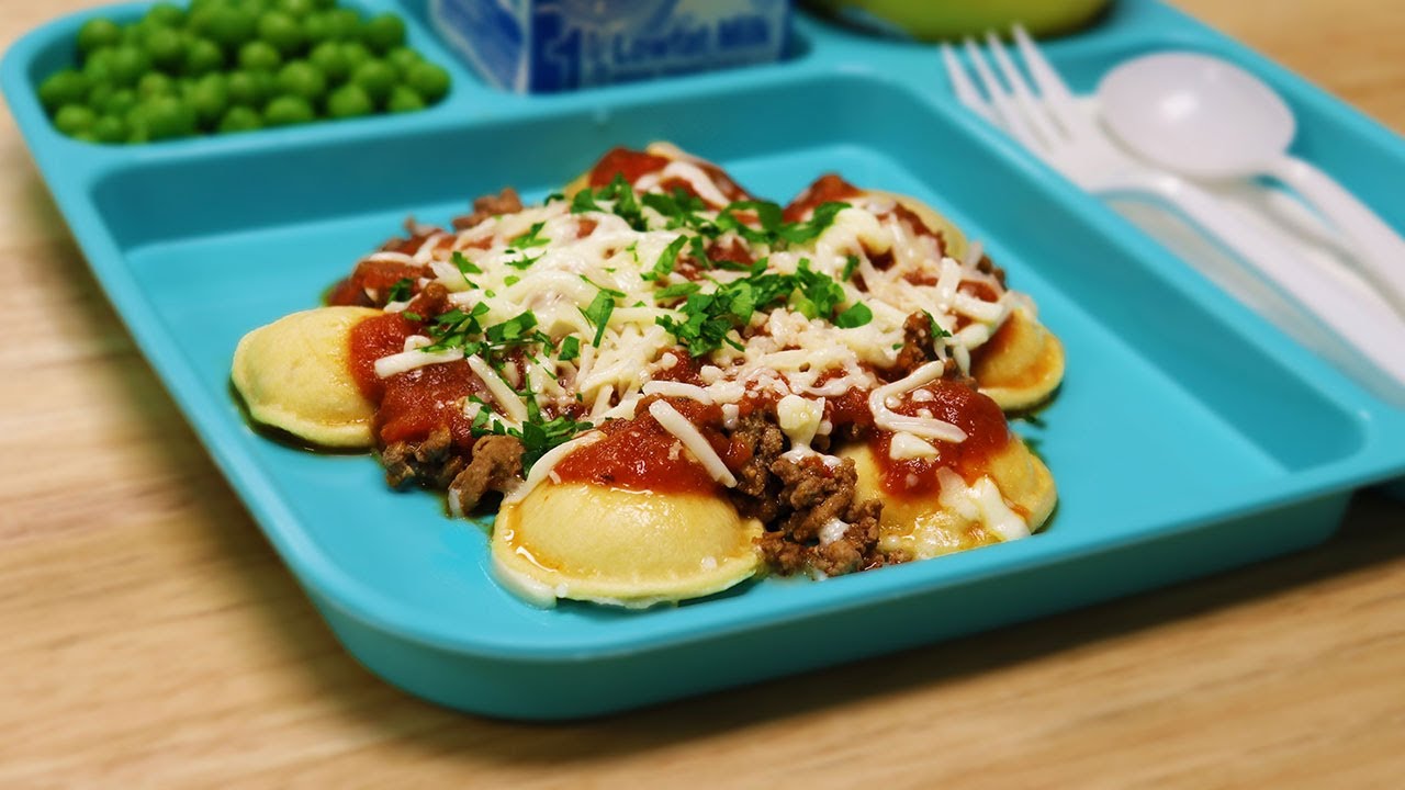 Baked Mini Ravioli with Meat Sauce - YouTube