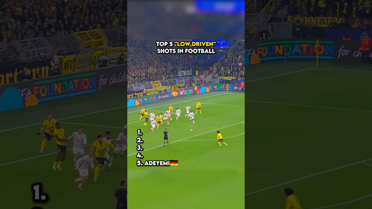 Top 5 low driven shots in football
