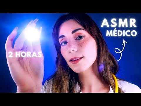 ASMR MÉDICO 2 HORAS👩🏻‍⚕️💤 Test Nervios Craneales Relajante 🤍  Roleplay en Español