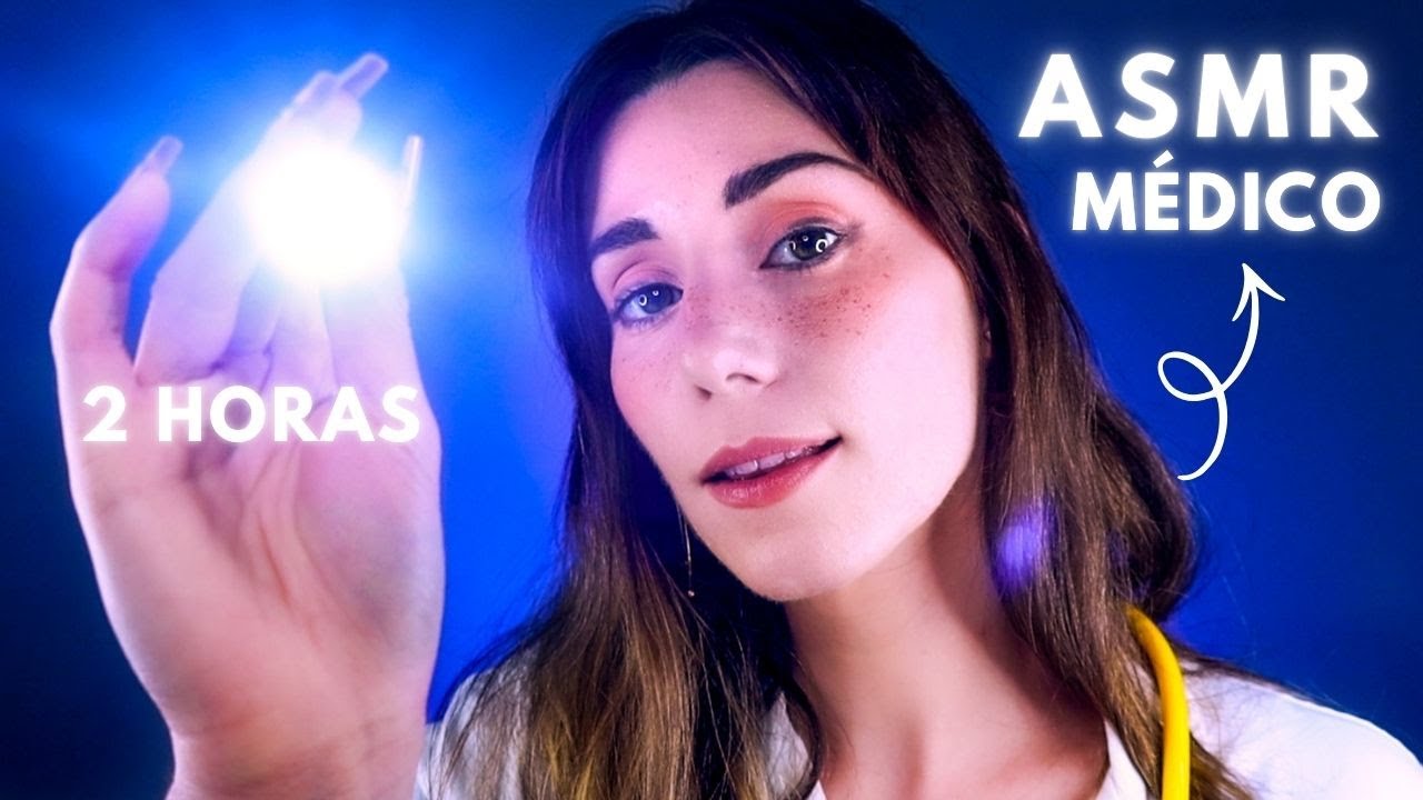 ASMR MÉDICO 2 HORAS👩🏻‍⚕️💤 Test Nervios Craneales Relajante 🤍  Roleplay en Español