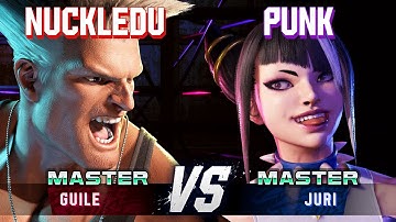 SF6 ▰ NUCKLEDU (Guile) vs PUNK (Juri) ▰ High Level Gameplay