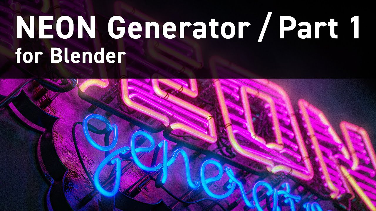 Neon Text Generator (Geometry Nodes) - Blender Market