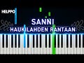 Sanni - Haukilahden rantaan | Helppo Piano Tutorial (alkuperäinen sävellaji)
