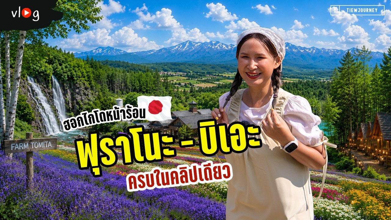 เที่ยว Furano Biei ฮอกไกโดหน้าร้อน ทุ่งลาเวนเดอร์ Farm Tomita, Blue Pond และ Road Trip | Tiewjourney