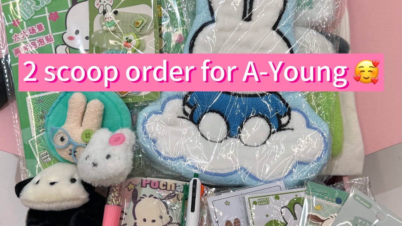2 scoop order for A-Young 🎂  #packingorders #luckyscoop #mysteryscoop #giftideas #sanrio 