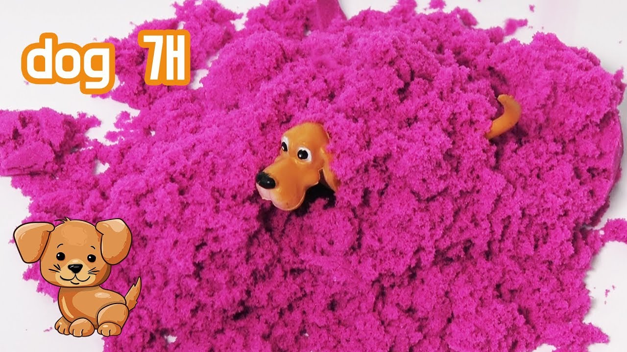 키네틱샌드에 숨어있는 장난감 동물을 찾아라!! Find animal toys in the kineticsand!! Funny