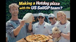Making a hotdog pizza with the US SailGP Team?!