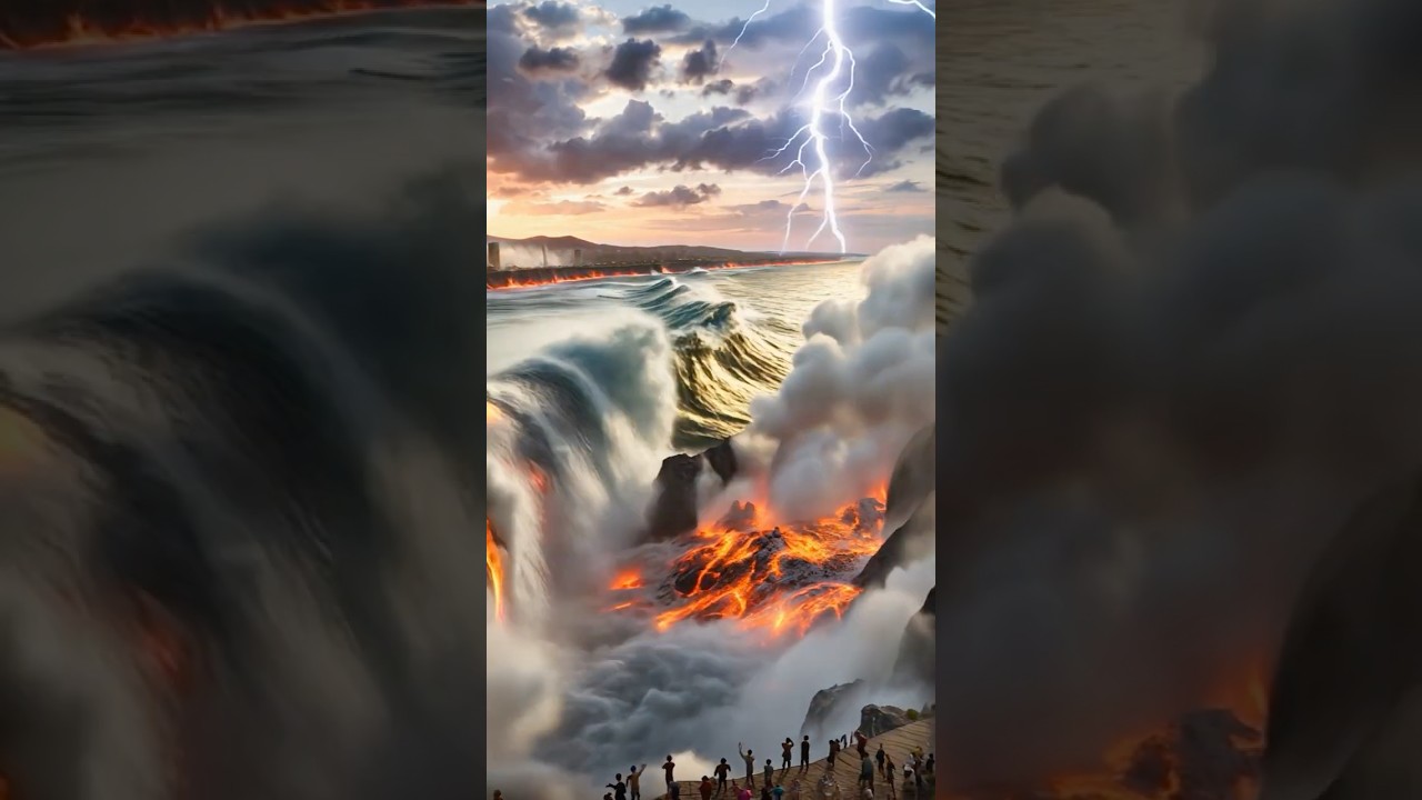 Tsunami of Lava Destroys City in Seconds 🌋😱 | Disaster Caught on Camera! 