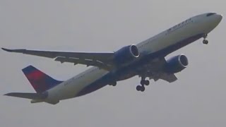 Delta A330NEO Aborts Landing Storm Noa At Heathrow