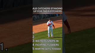 MLB Catchers Standing up for Their Pitchers! #baseball #mlb #youtube#viral
