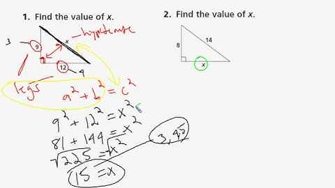 Geometry Examples - Pythagorean Theorem