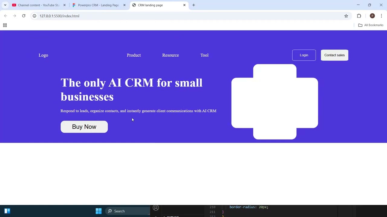 Phase 1 Project   HTML & CSS   Landing page    main section