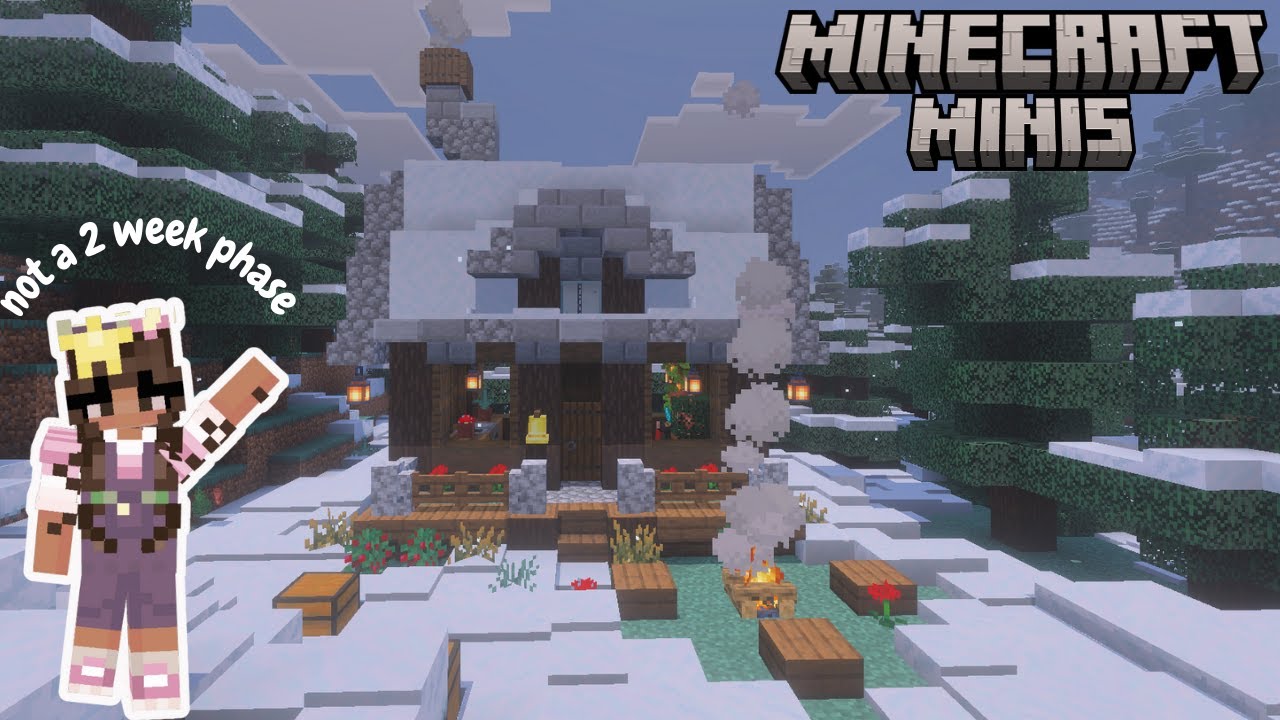 Cozy Craft Minecraft Minis | Cozy Spruce Starter Cabin | Exterior Build ...