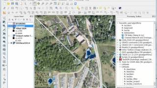 Point Cloud to Bluespot, Stream and Drainage Basin (Catchment Area)