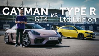 Porsche Cayman GT4 vs Honda Civic Type R Limited Edition: Which is FASTER?