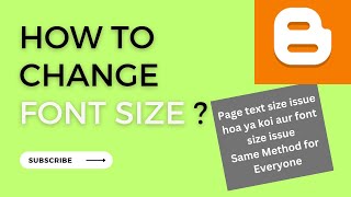 How To Fix Issue Of Font Size In Blogger What Is Gadgets In Blogger Page Text Size In Blogger