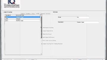 IQEnterprise   Utilities   Module Par   Ledger   6   Ledger Groups for Trading Branches